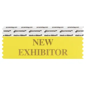 SNEXHCAGO_01 Canary New Exhibitor badge ribbon