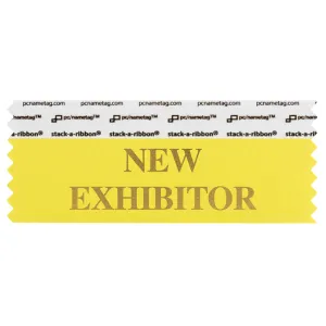 SNEXHCAGO_01 Canary New Exhibitor badge ribbon