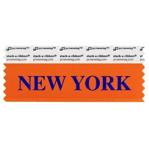 SNEYOORBL_01 orange new york badge ribbon