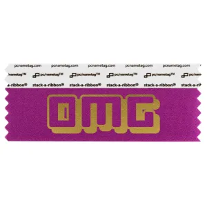 SOMGXBEGO_01 Berry OMG badge ribbon, fun badge ribbon