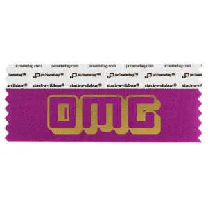 SOMGXBEGO_01 Berry OMG badge ribbon, fun badge ribbon