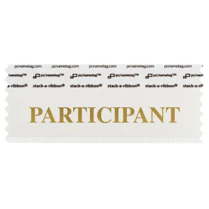 SPARTWHGO white badge ribbon with participant in gold lettering