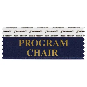 SPRCHNAGO Navy badge ribbon with program chair in gold lettering