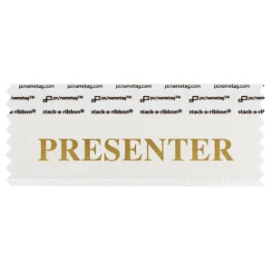 4" x 1-5/8" PRESENTER Badge Ribbon