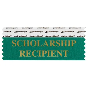SSCRETEGO teal badge ribbon with scholarship recipient in gold lettering