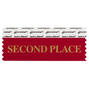 SSEPLREGO red badge ribbon with second place in gold lettering