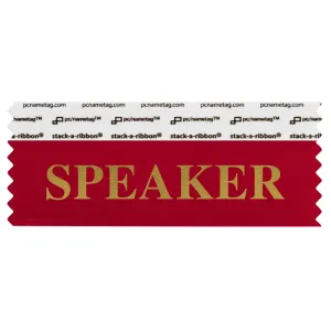 4" x 1-5/8" SPEAKER Badge Ribbon