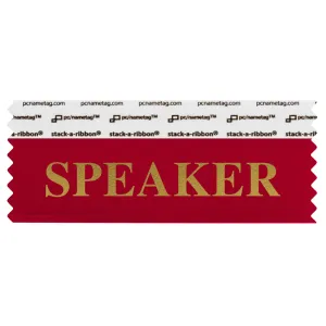 4" x 1-5/8" SPEAKER Badge Ribbon