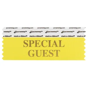 SSPGUCAGO Canary yellow badge ribbon with Special Guest in gold lettering