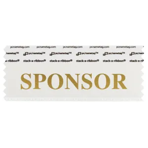 4" x 1-5/8" SPONSOR Badge Ribbon