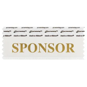 4" x 1-5/8" SPONSOR Badge Ribbon