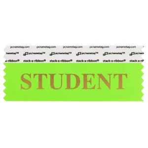 4" x 1-5/8" STUDENT Badge Ribbon
