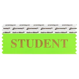 4" x 1-5/8" STUDENT Badge Ribbon