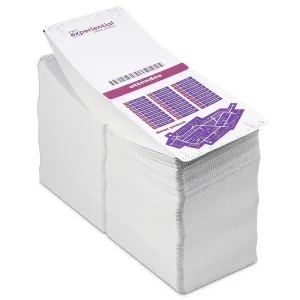 4x6 two sided event badge with white borders on both sides of badge