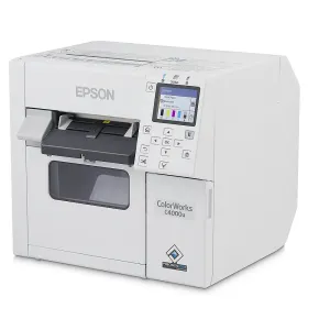 Epson CW-C4000u name tag printer features an integrated auto-cutter for name badges