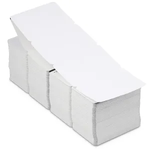 blank two sided 4x3 badge paper with white borders on both sides of badge