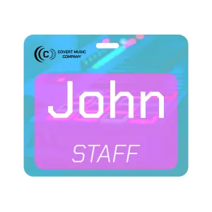 4.25 inch x 3.67 inch staff badge
