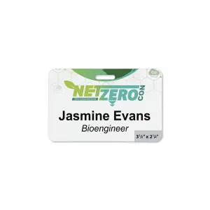 3 1/2" x 2 1/4" eco-friendly Event Badge