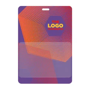 3.75 inch x 5.5 inch event badge with pocket for a name tag