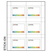 Print these 3.75"x2.75" self sticking name tags with an Inkjet or Laser printer, peel, and stick