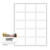 2" x 2-5/8" clear adhesive labels for use with an inkjet printer