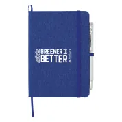 5" x 7" Recycled Cotton Bound Notebook, Blue