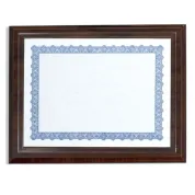 wooden slip in award certificate frame