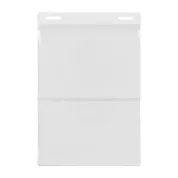 Two pocket badge holder can hold both a 4.25"x6" event agenda and 4"x3" Name Tag