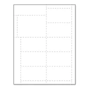 4"x3" blank paper name tag insert with eight detachable 3-1/2" x 2" tickets