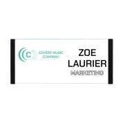 Reusable plastic employee name tags