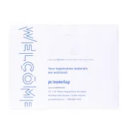 13" x 10" custom envelope has printer-friendly Digiclear material