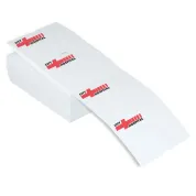 Customized 4x3 Single-sided event badge with white borders  