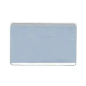 Reusable 3-3/8" x 2-1/8" silver metal employee name tag