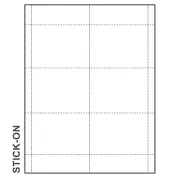 Print these 4"x3" self sticking name tags with a Laser printer, peel, and stick