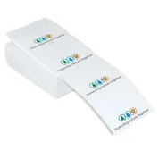 4x3 Single-sided full color event badge with white borders  