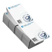 Each 4”x6” full-color name badge contains a Monza R6 RFID chip. Single-sided 4"x6" RFID name tags can fit in badge holders 