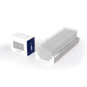 Reusable and recyclable compact event badge organizer boxes can hold event badges and name tag holders up to 4"x3"