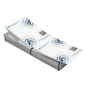 Each 4”x3” full-color name badge contains a Monza R6 RFID chip. Double-sided 4"x3" RFID name tags can fit in badge holders 