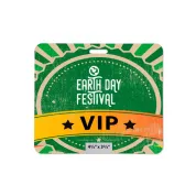 4.25 inch x 3.67 inch biodegradable festival badge