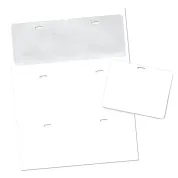 Creates fifty 4"x3" temporary visitor badges and eliminates the need for name tag holders