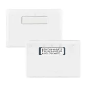 3-1/2" x 2-1/4" name tag holder made with 38% thicker material and stronger edge welds