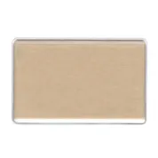 Reusable 3-3/8" x 2-1/8" gold metal employee name tag