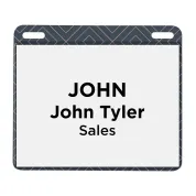 4.25 inch x 3.67 inch event badge with pocket for a name tag