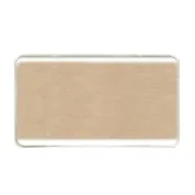 Reusable 2-3/4" x 1-1/2" gold metal employee name tag