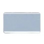 Reusable 2-3/4" x 1-1/2" silver metal employee name tag