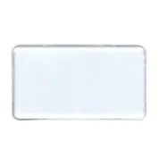 Reusable 2-3/4" x 1-1/2" white metal employee name tag