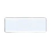 Reusable 3" x 1" white metal employee name tag