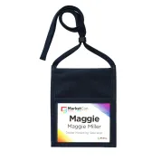 fabric neck wallet holds a 4"x3" name tag