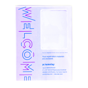 Custom vertical registration envelope with printer-friendly window material