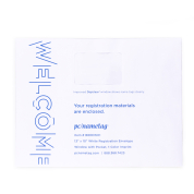 13" x 10" custom envelope has printer-friendly Digiclear material